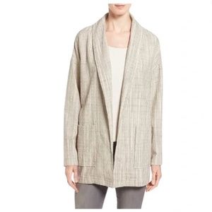 Eileen Fisher Cotton Striped Oversized Jacket